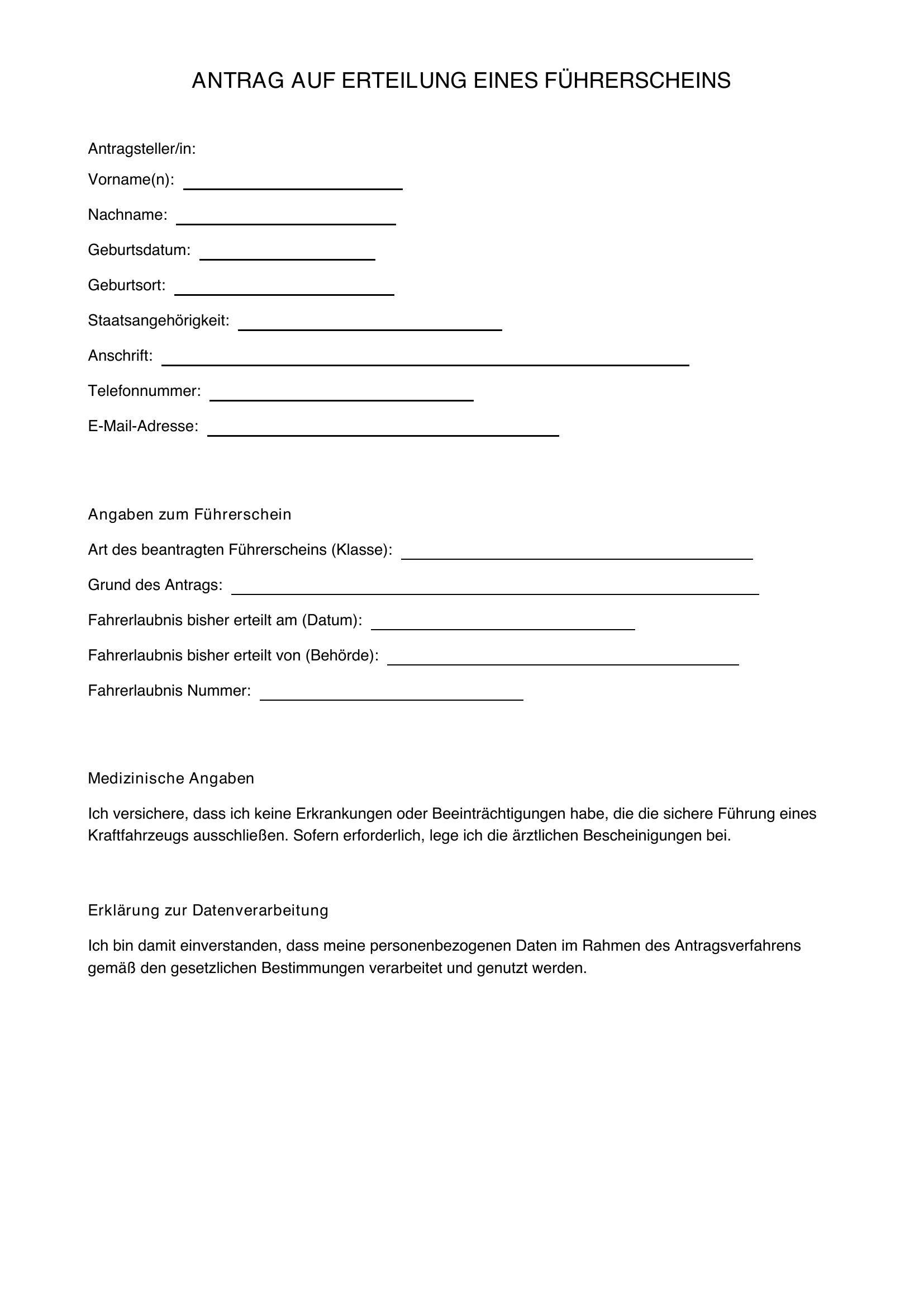 Jobcenter Führerschein Antrag